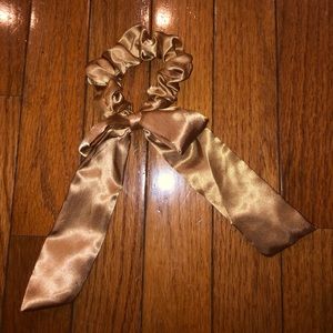 hair scarf tied in bow attached to scrunchie